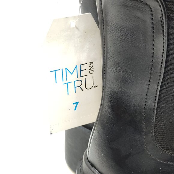 Time and Tru Unit Chelsea Ankle Lug Sole Combat Boot Memory Foam Womens Size 7 - Picture 2 of 9